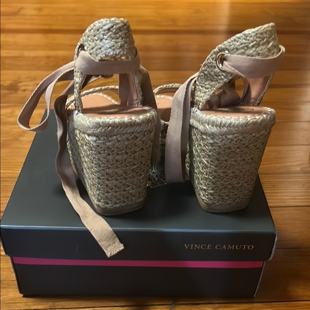 Vince Camuto Women's Tan Wedge Sandals - Picture 3 of 5
